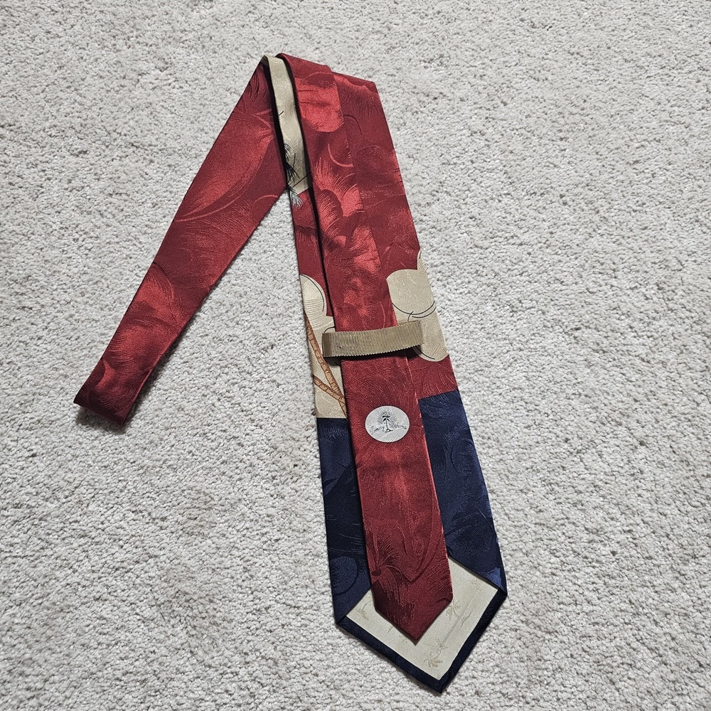 Tommy Bahama Men's Tie Coastal Ocean Boat‎ Tropical silk Travel Artsy Palm Trees - Picture 4 of 8